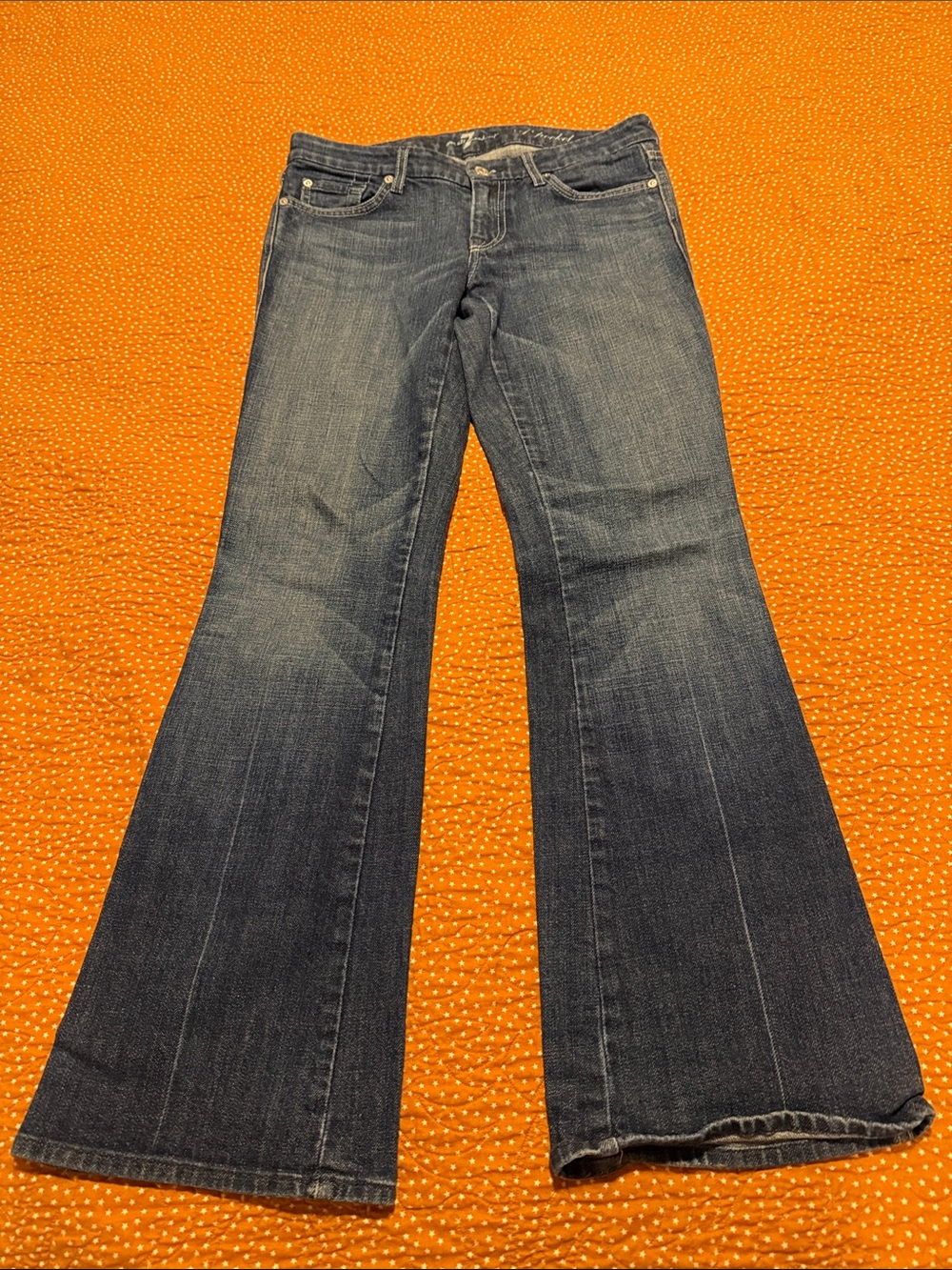 7 For All Mankind Dark Indigo Flare Jeans